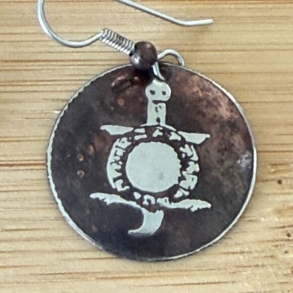 Silver/copper earrings - Picture 3 of 4